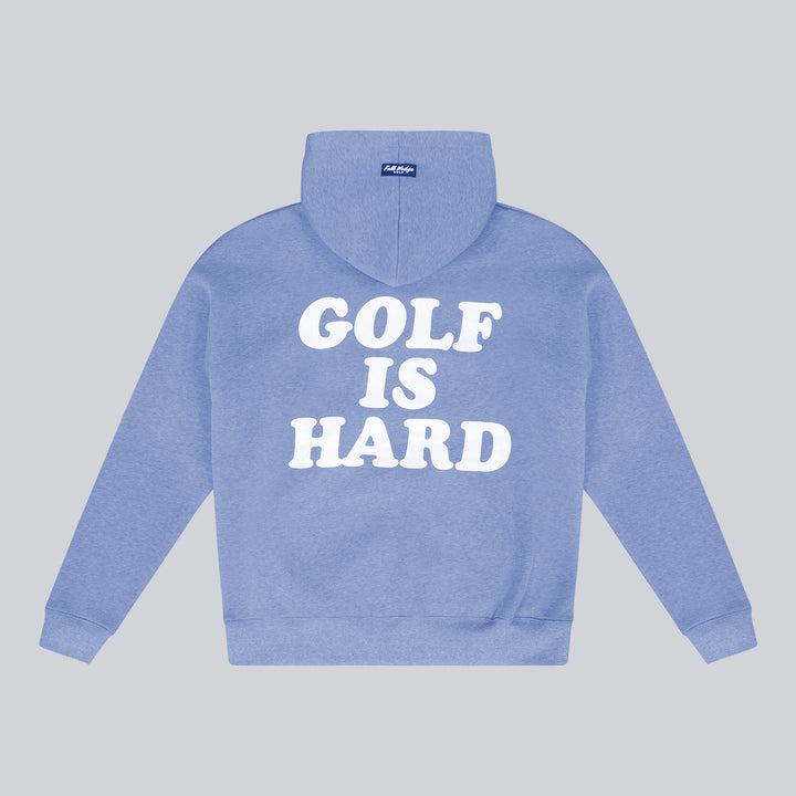 Golf is Hard Hoodie - Heather Blue