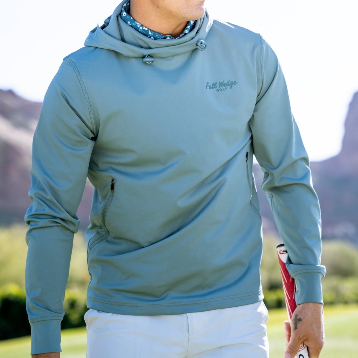Elevated Golf Hoodie - Full Wedge Golf #color_teal