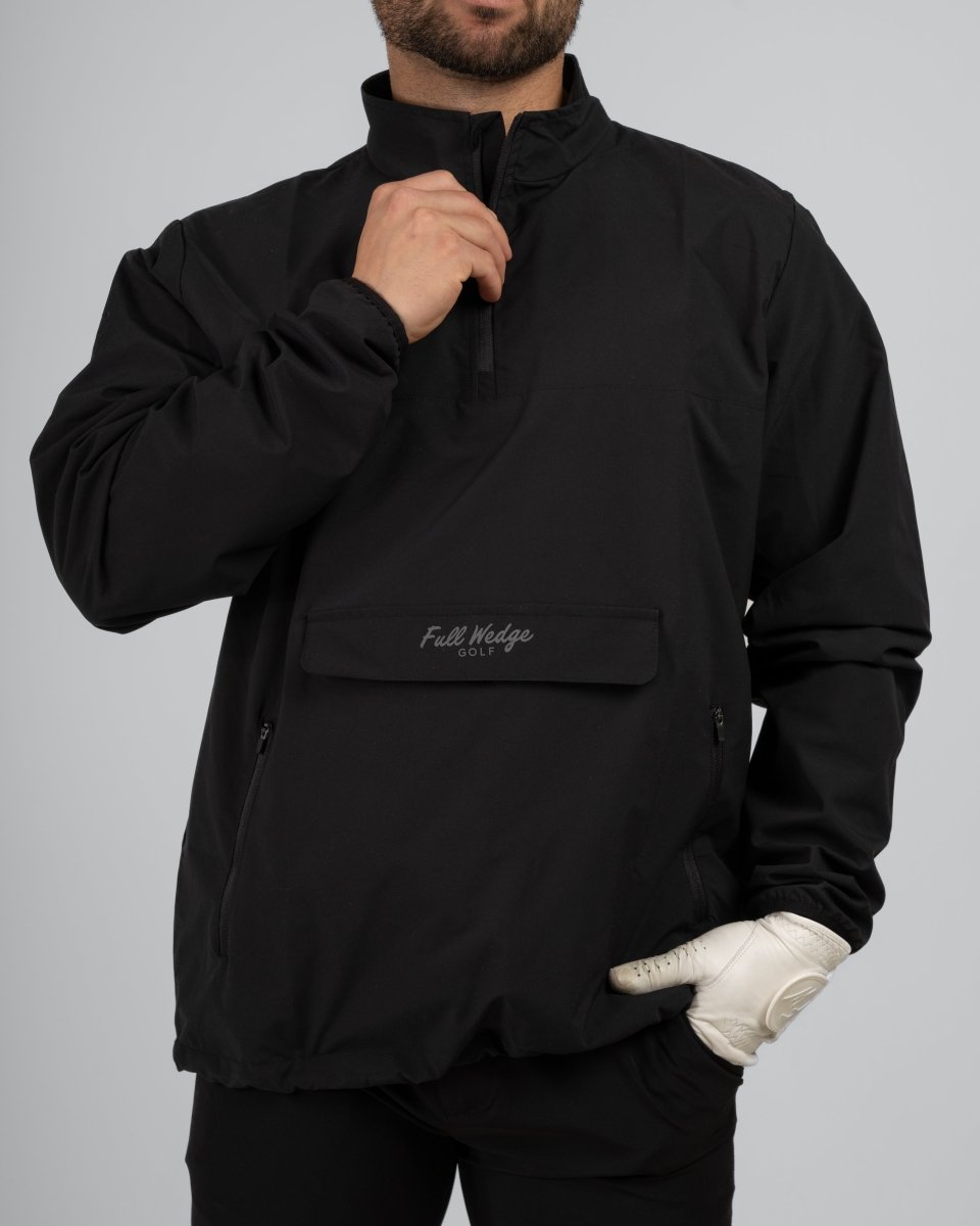 Essential Windbreaker - Black - Full Wedge Golf #color_black