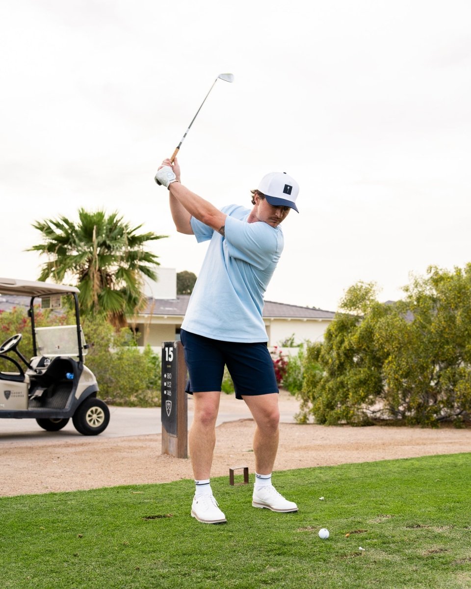 Flag Tee (Baby Blue) - Full Wedge Golf