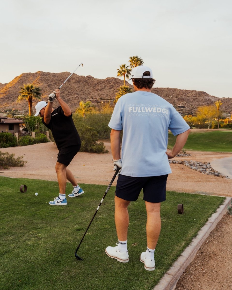 Flag Tee (Baby Blue) - Full Wedge Golf