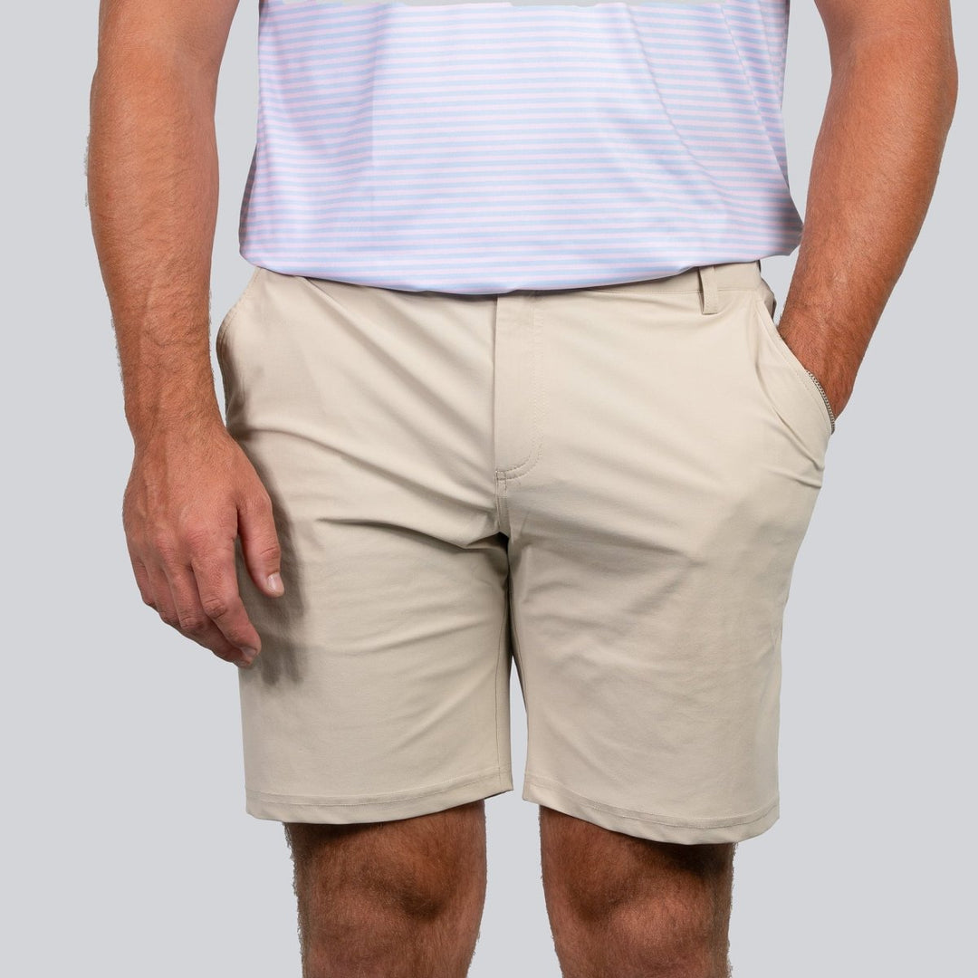 Flex Tour Shorts - Full Wedge Golf #color_beige