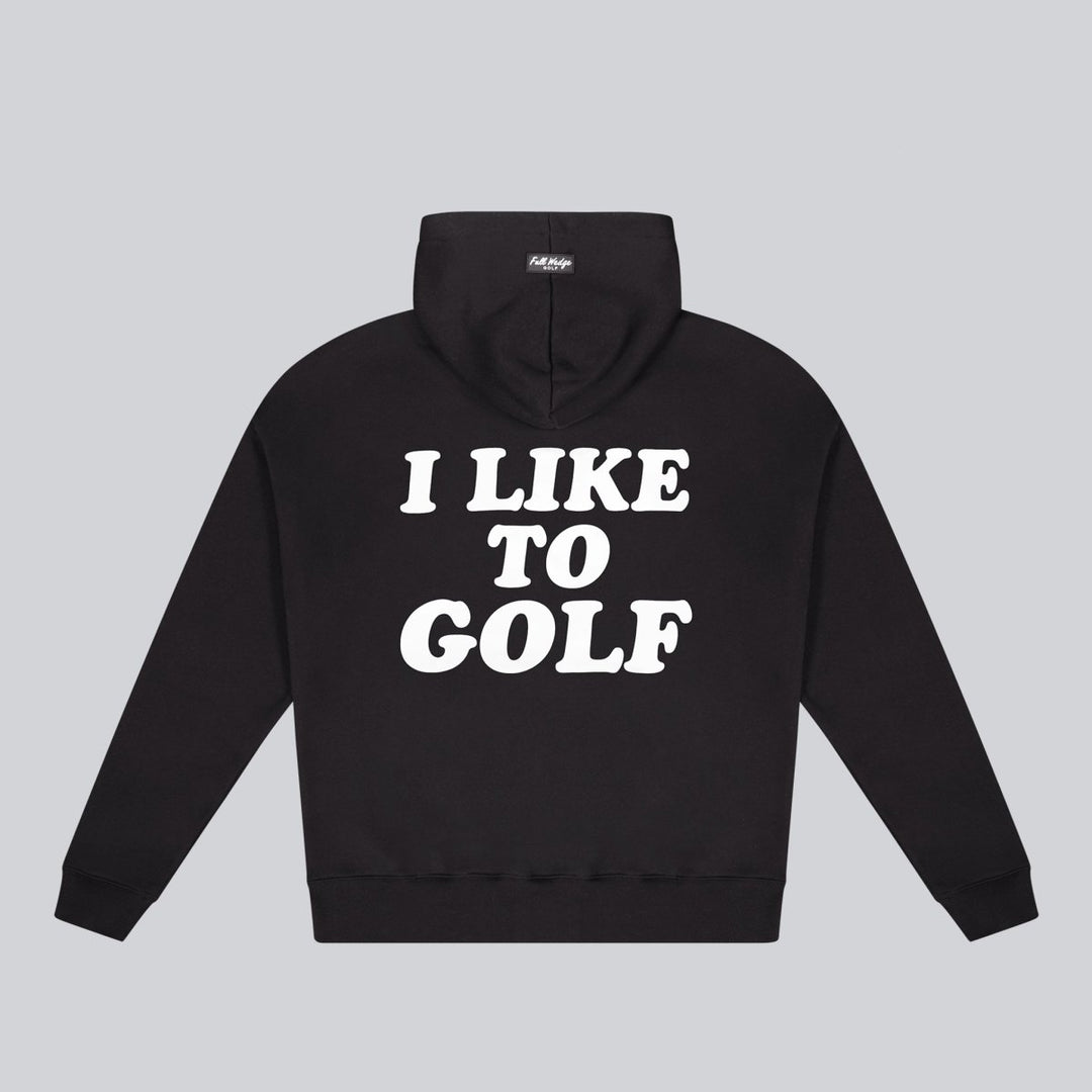 I Like To Golf Hoodie - Full Wedge Golf #color_black