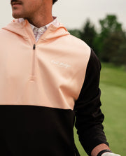 Peach/Black Q-Zip Hoodie