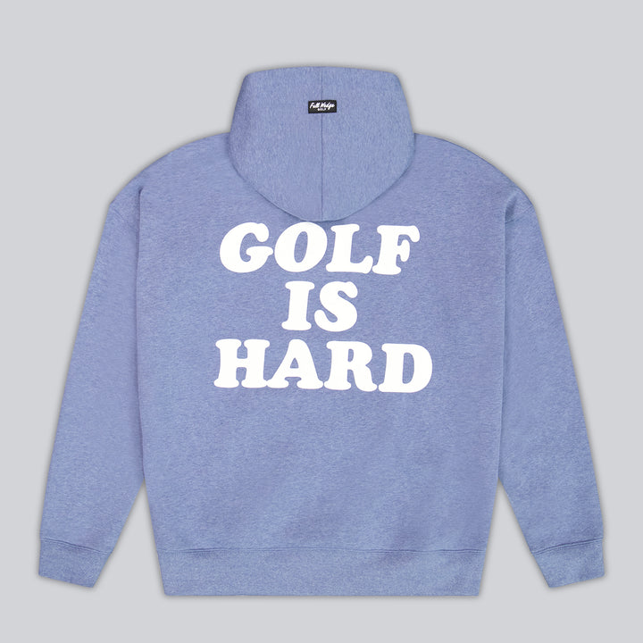 Golf is Hard Hoodie - Heather Blue