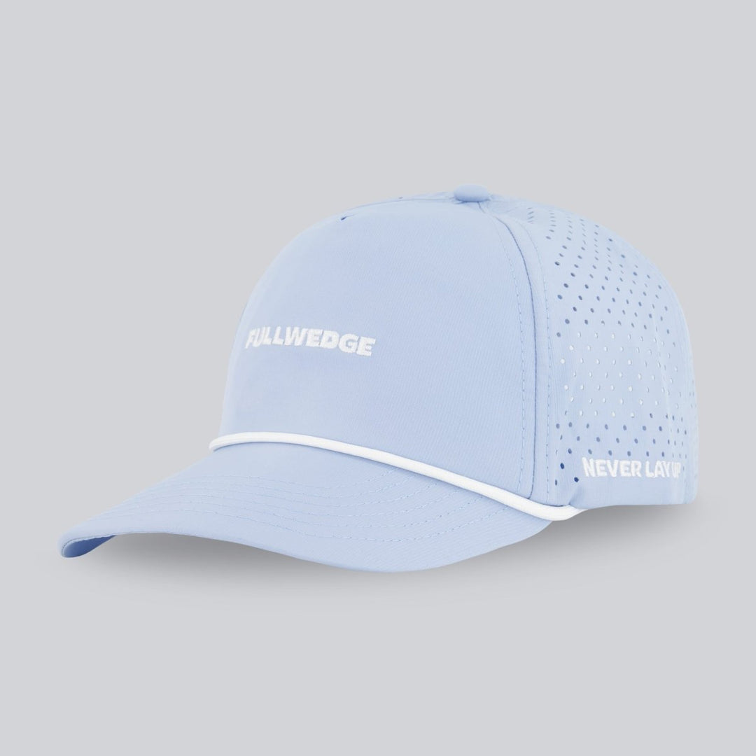Never Lay Up - Blue Performance Mesh Hat - Full Wedge Golf