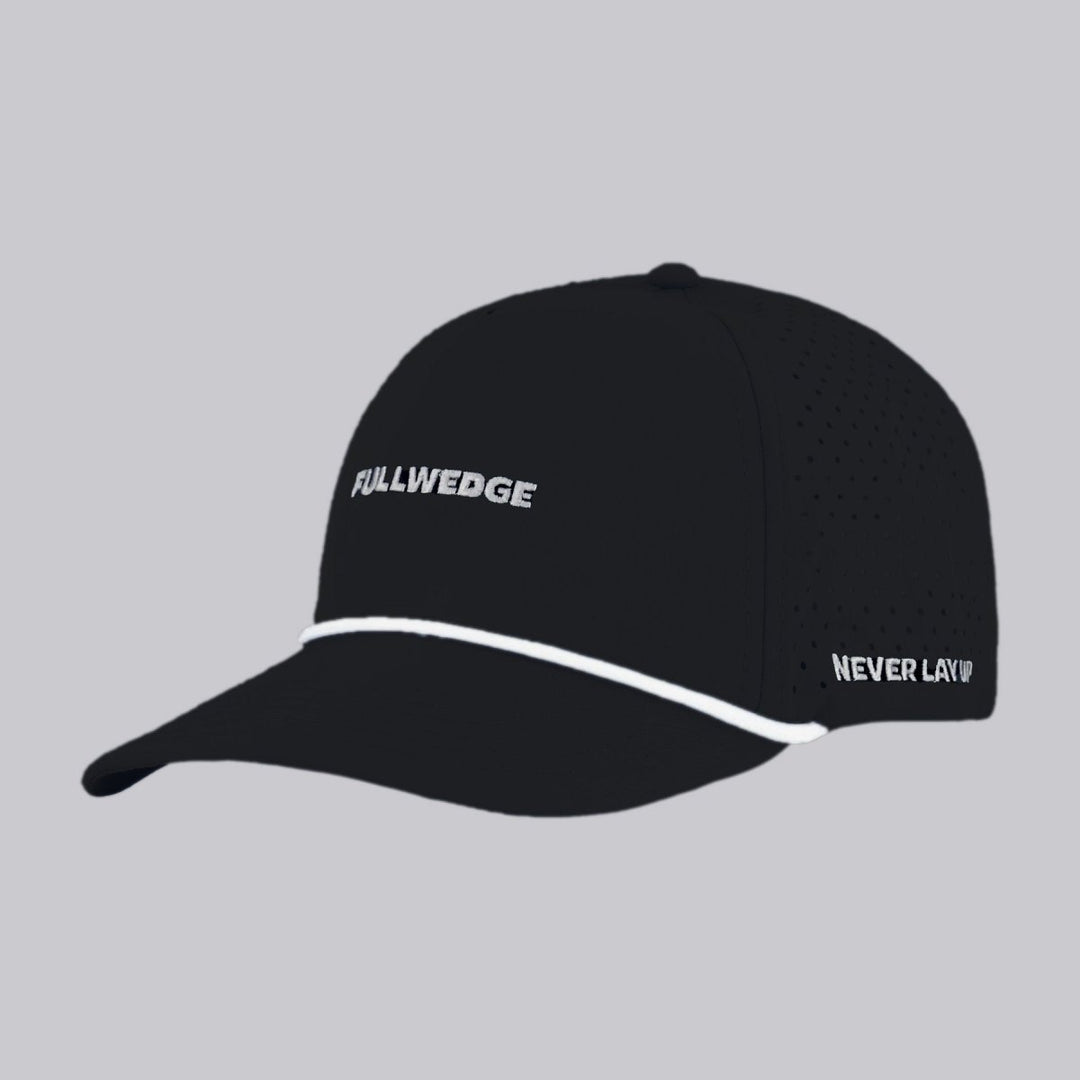 Never Lay Up Hat (Black) - Full Wedge Golf