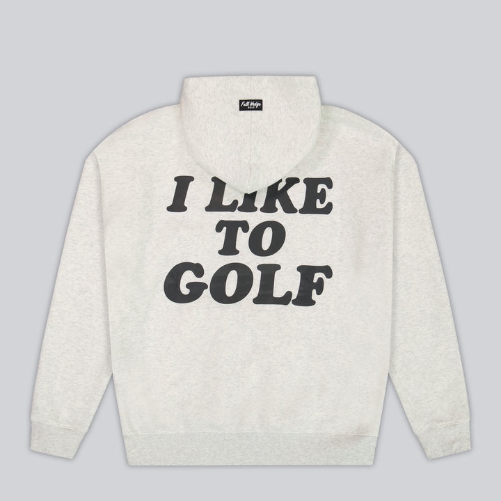 I Like To Golf Hoodie - Heather Grey