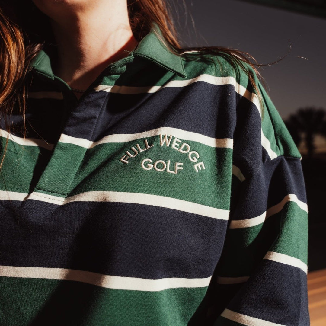 Striped Long Sleeve Polo - Full Wedge Golf 
