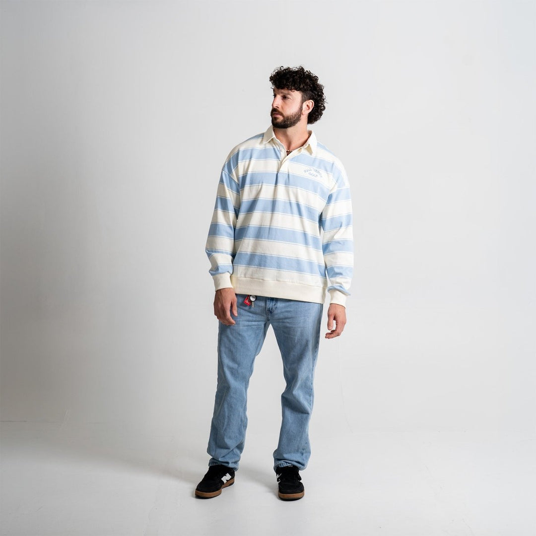 Striped Long Sleeve Polo - Full Wedge Golf 