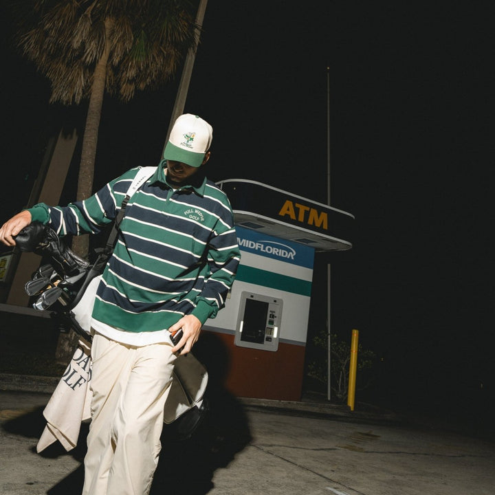 Striped Long Sleeve Polo - Full Wedge Golf 