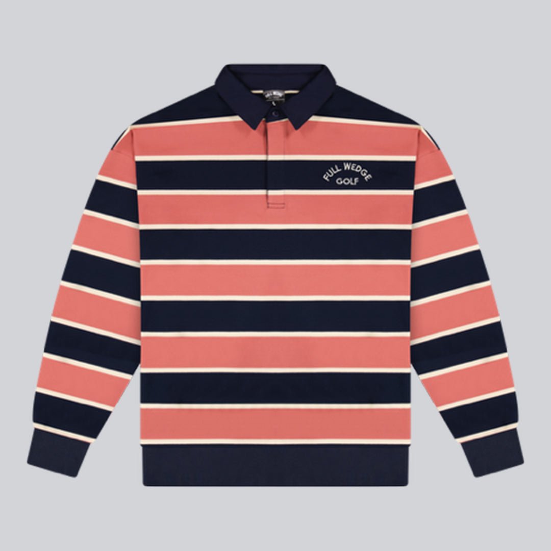 Striped Long Sleeve Polo - Full Wedge Golf 