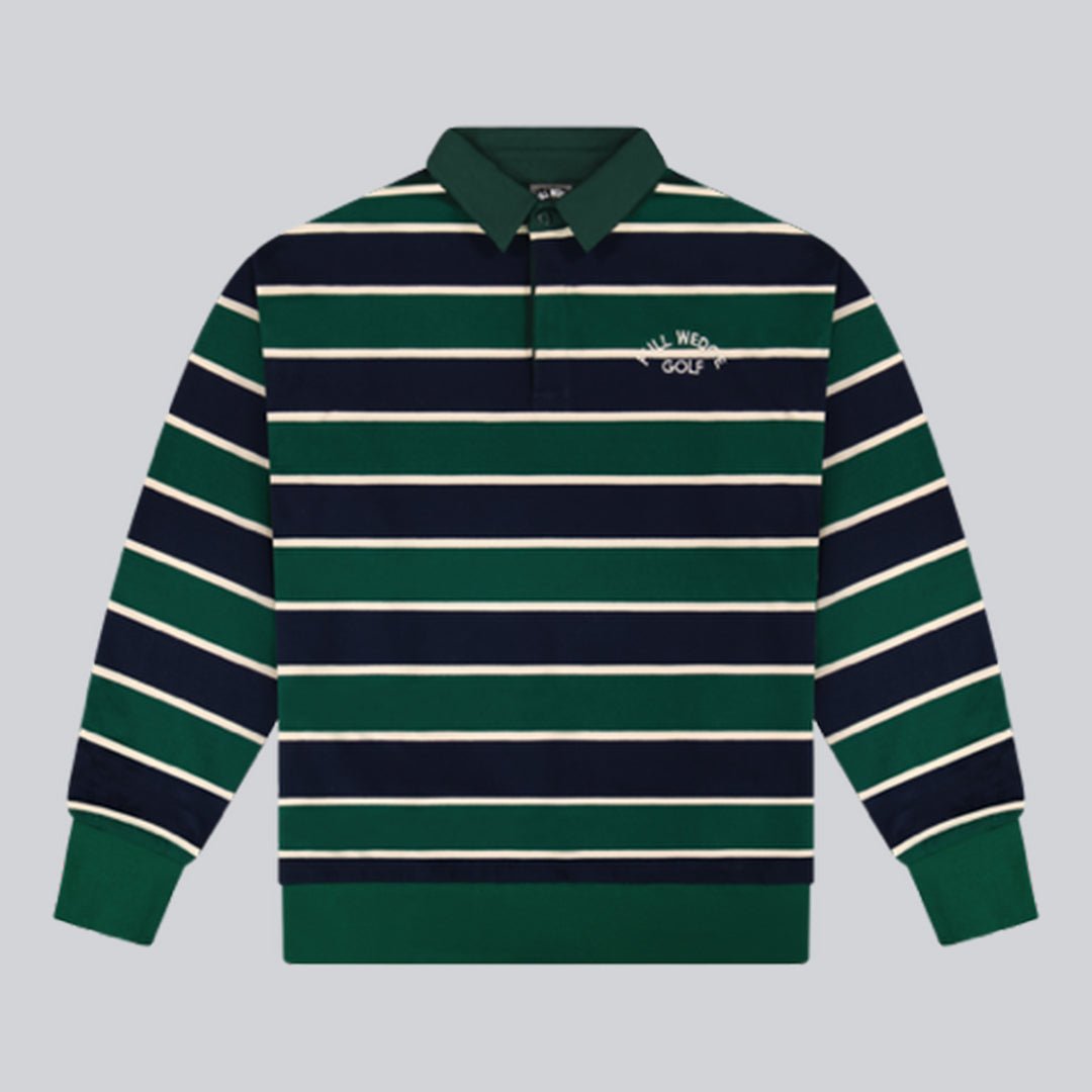 Striped Long Sleeve Polo - Full Wedge Golf 